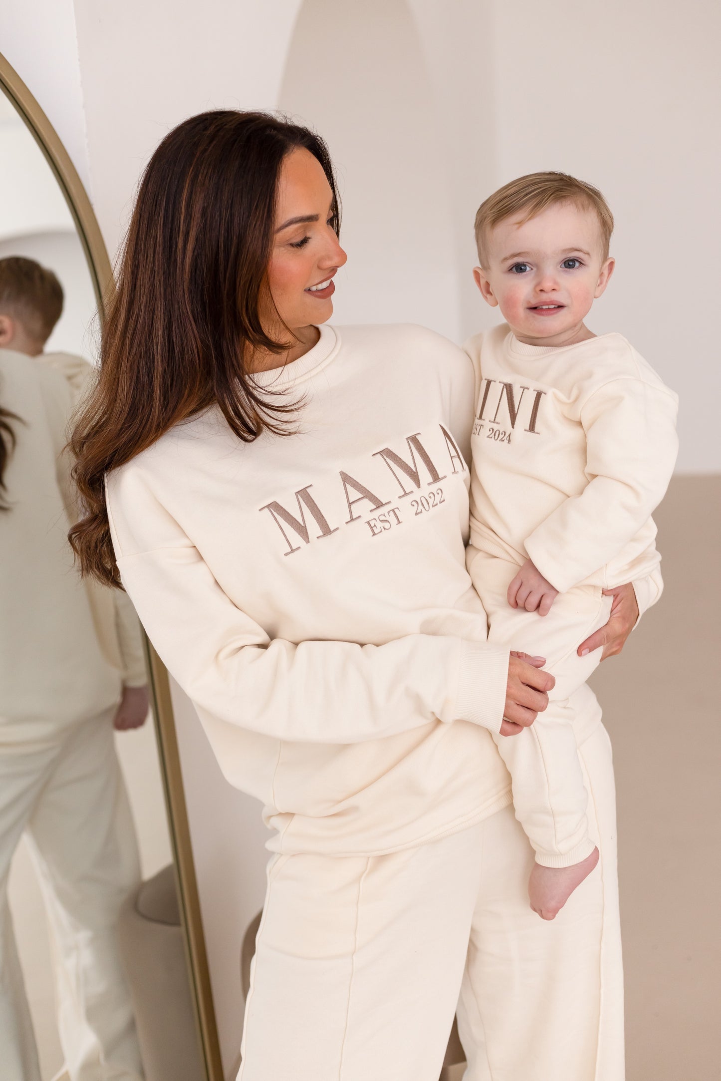 AW MINI EST. embroidered matching mini me sweatshirt