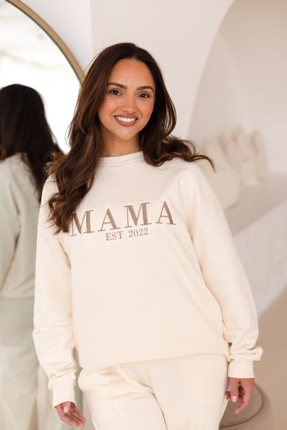AW MINI EST. embroidered matching mini me sweatshirt