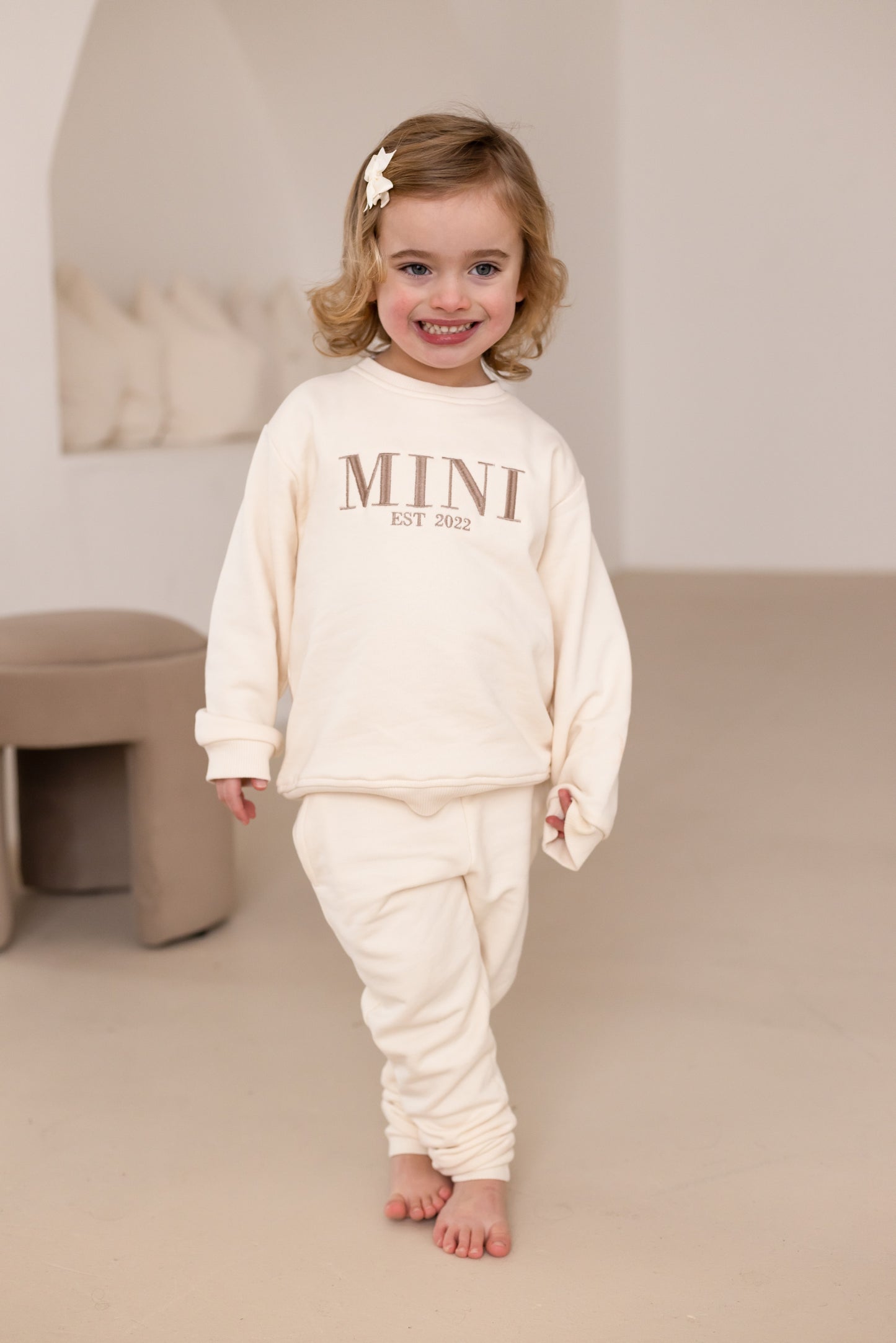 MINI EST. embroidered matching mini me sweatshirt