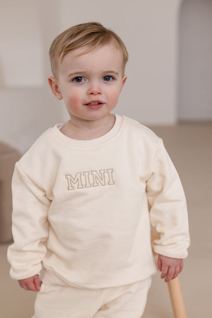 'Mama' outline embroidered matching mini me sweatshirt