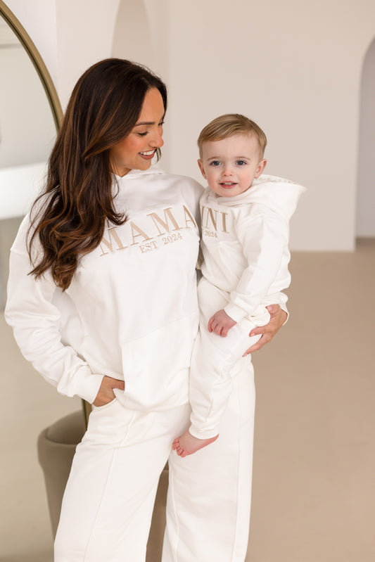 MAMA.' est ladies' embroidered matching mini me hoodie