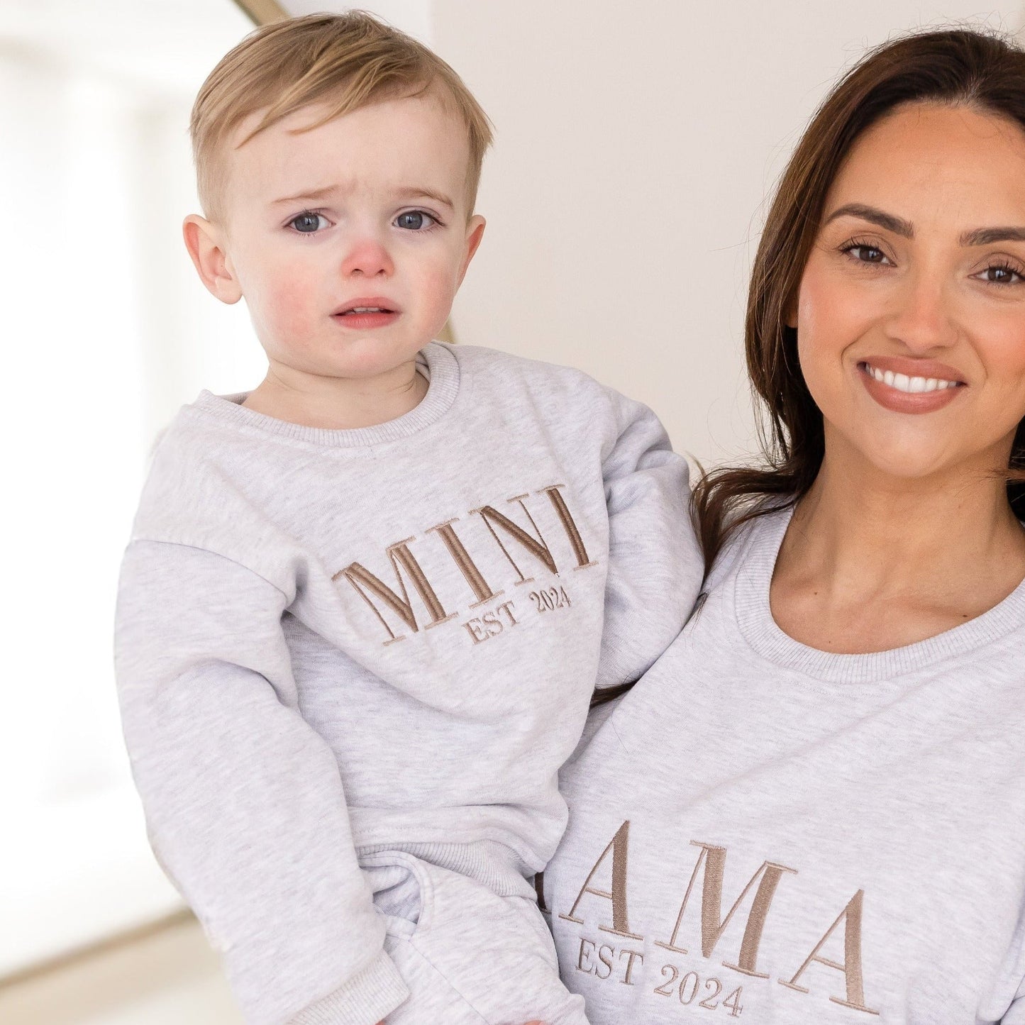 MINI EST. embroidered matching mini me sweatshirt