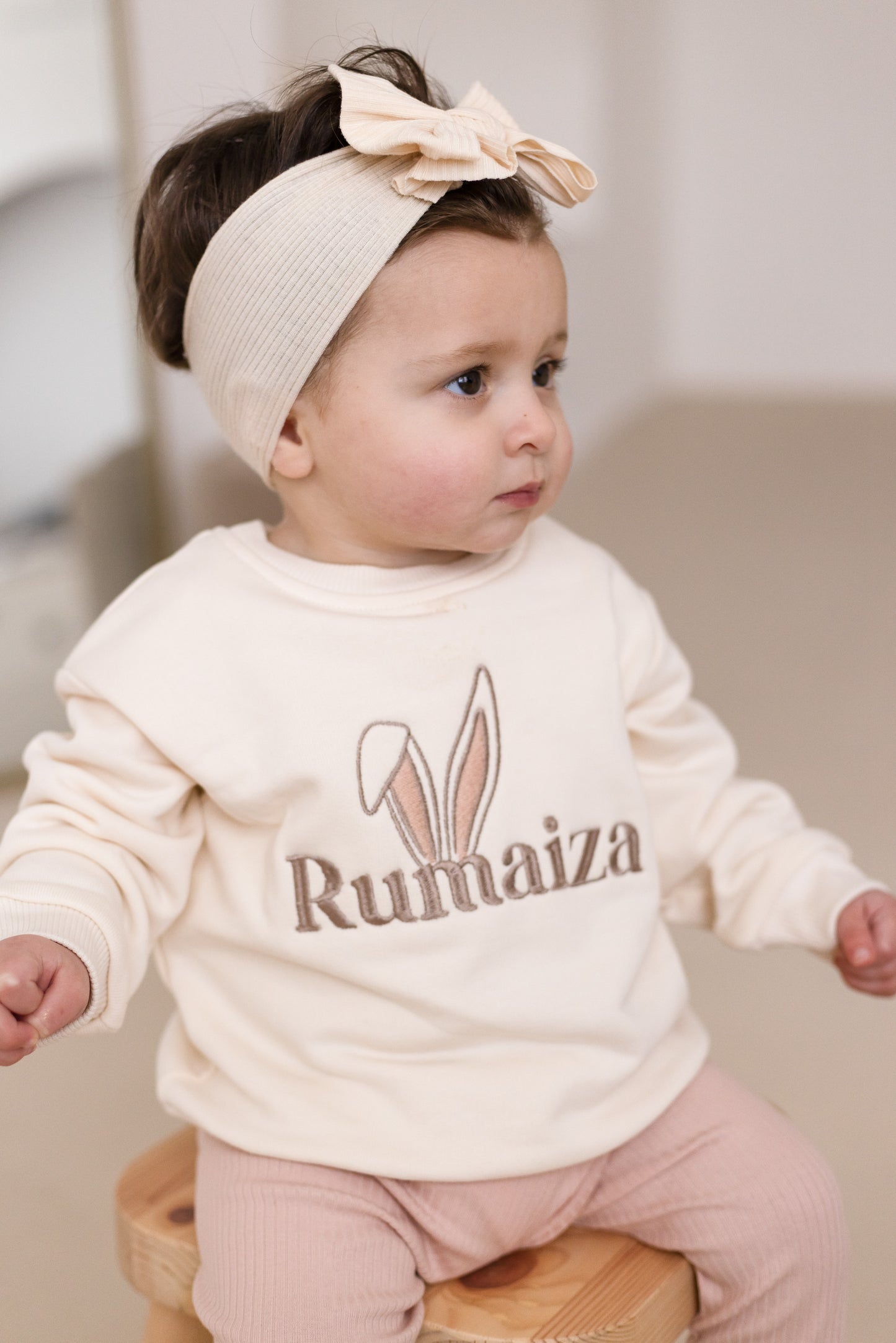 Easter bunny ears personalised embroidered sweatshirt