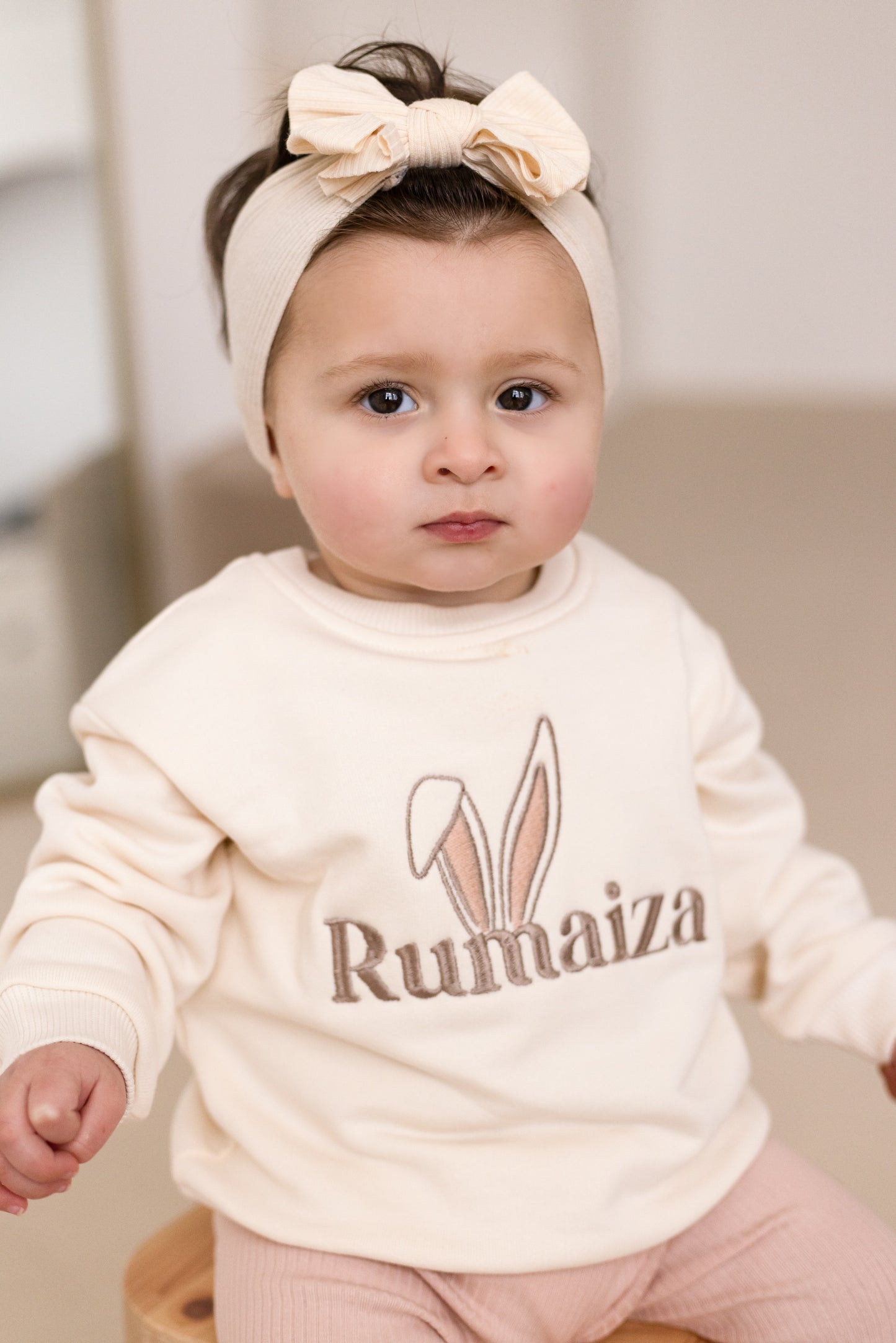 Easter bunny ears personalised embroidered sweatshirt