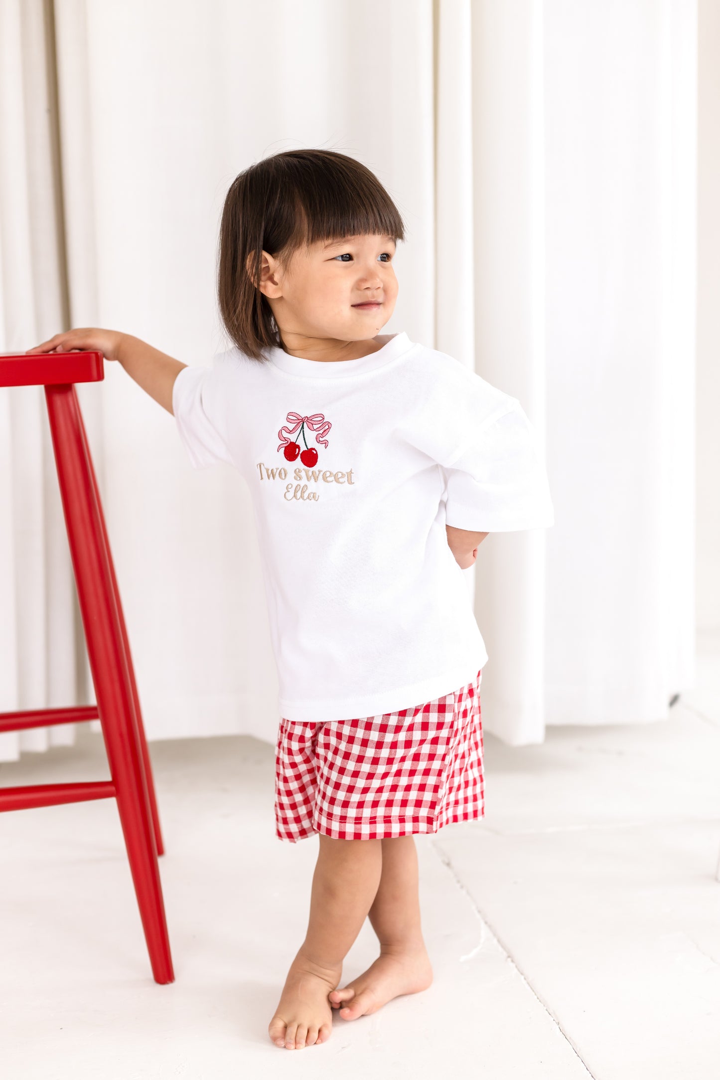 Personalised Cherry 'Two Sweet' Second Birthday T shirt