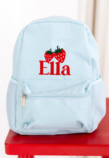 Personalised Embroidered Summer Strawberry Rucksack - perfect for nursery