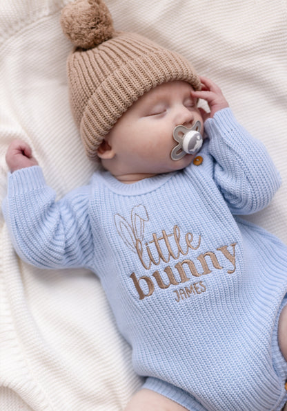 Easter Little Bunny Embroidered Personalised New Baby Romper