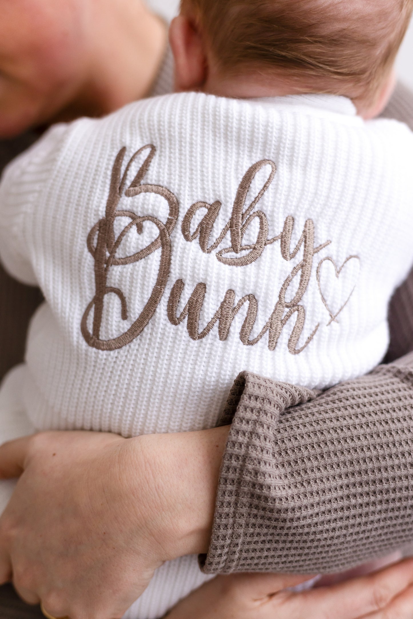 Baby surname White Embroidered Personalised Cardigan