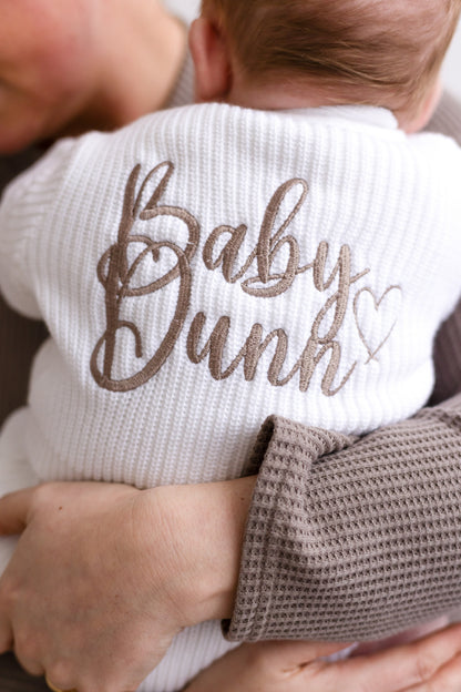 Baby surname White Embroidered Personalised Cardigan