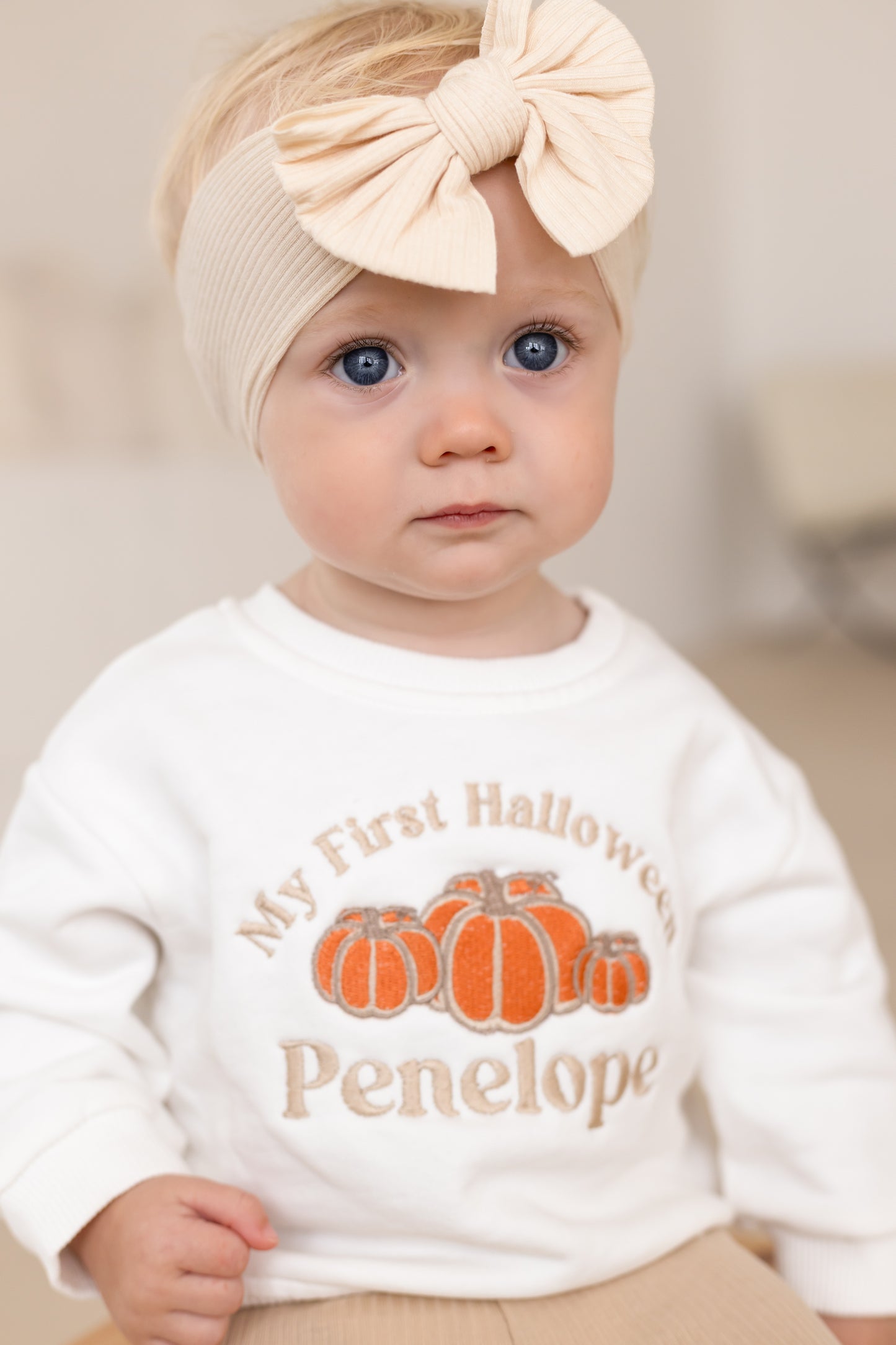 AW 'My First Halloween' personalised pumpkin embroidered sweatshirt