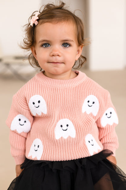 AW 'Halloween' ghost knitted jumper