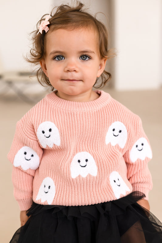 AW 'Halloween' ghost knitted jumper