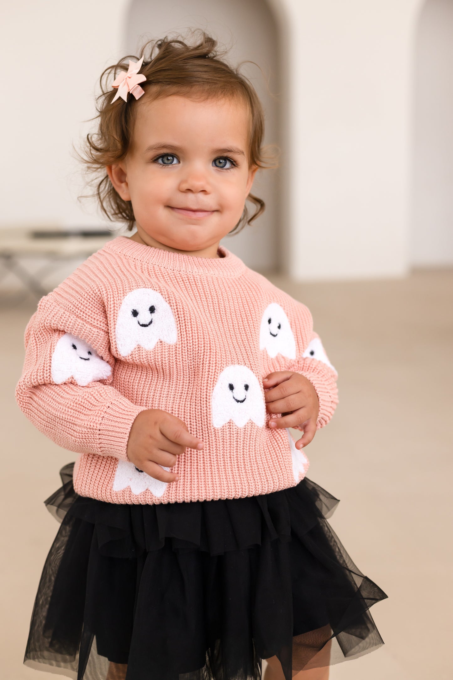 AW 'Halloween' ghost knitted jumper
