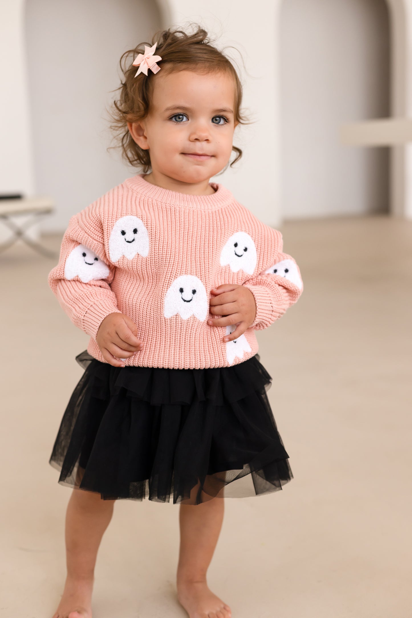 AW 'Halloween' ghost knitted jumper