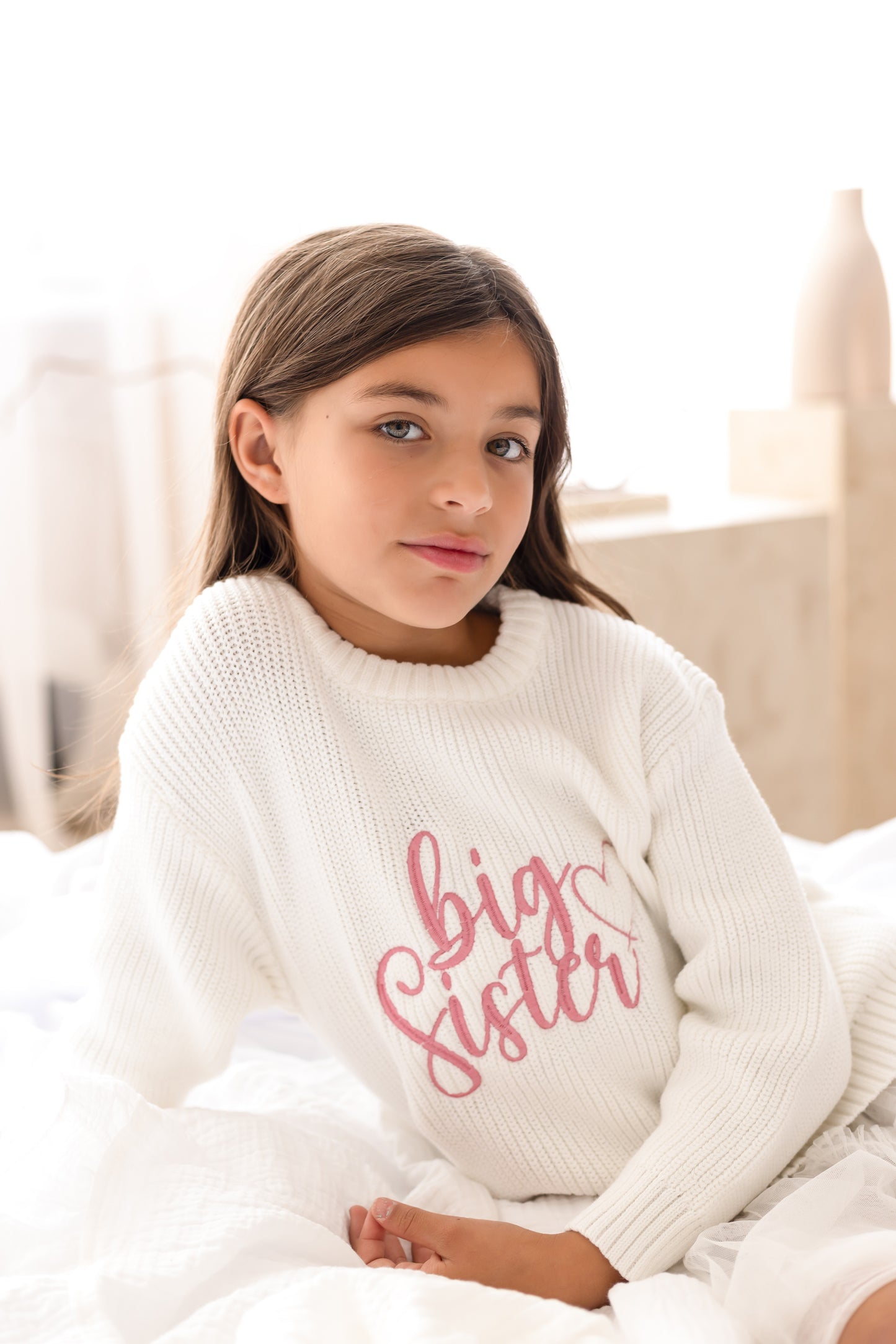 'Big/Little Sibling' Embroidered Knitted Jumper - Sister and Brother Available