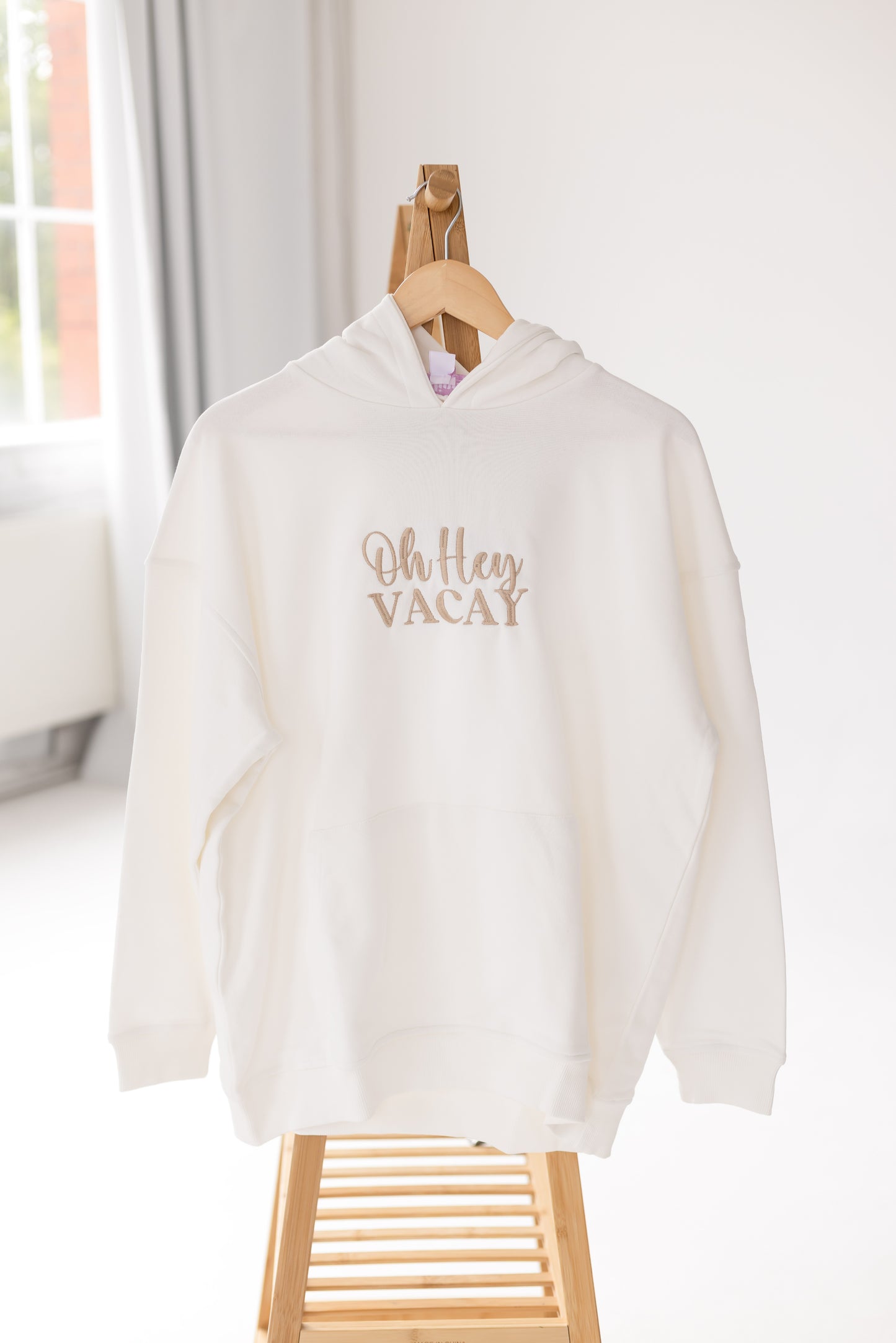 Child's 'Oh Hey Vacay' embroidered mini me matching hoodie