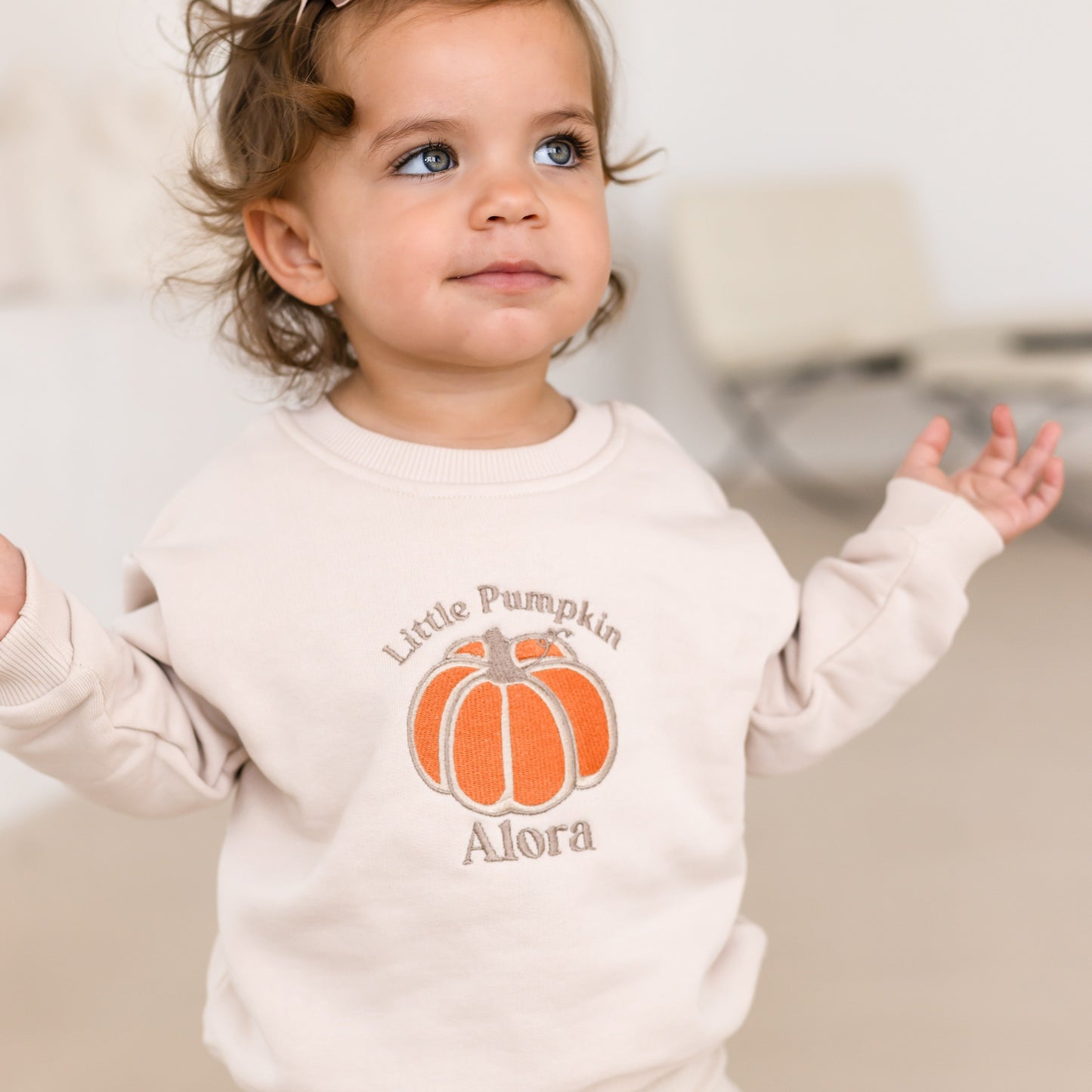 AW 'Little Pumpkin' personalised embroidered sweatshirt