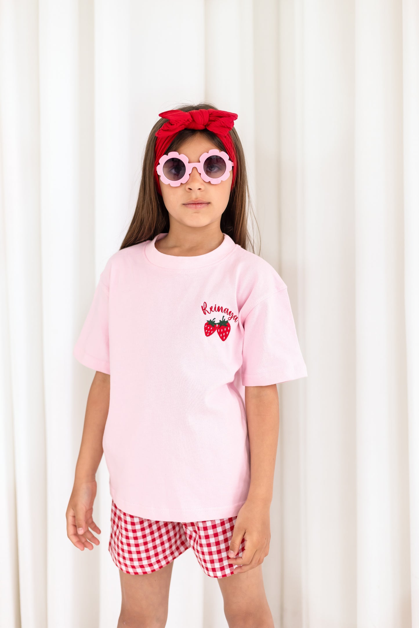 Personalised Embroidered Strawberry T shirt