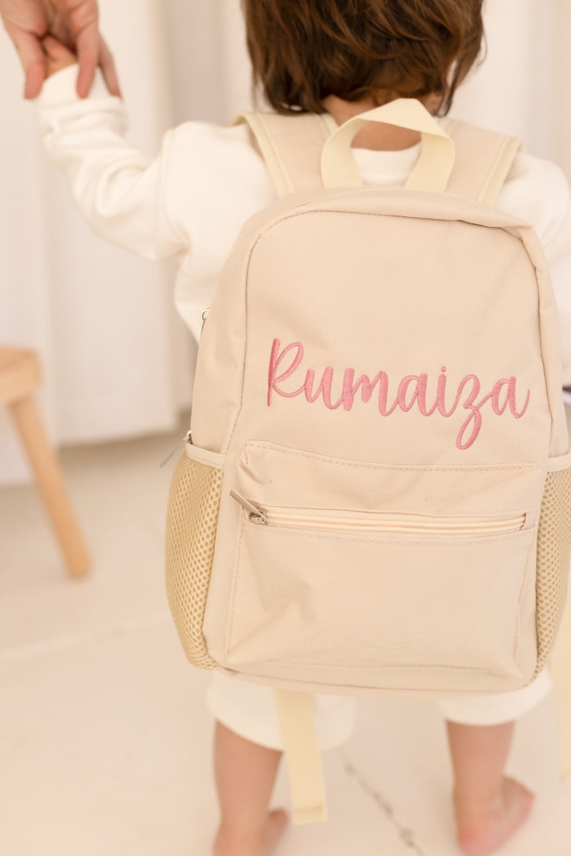 Personalised italic Embroidered Rucksack - Perfect for nursery