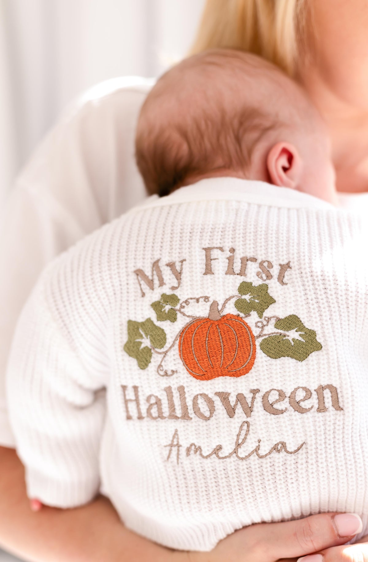 My First Halloween Embroidered Personalised Cardigan