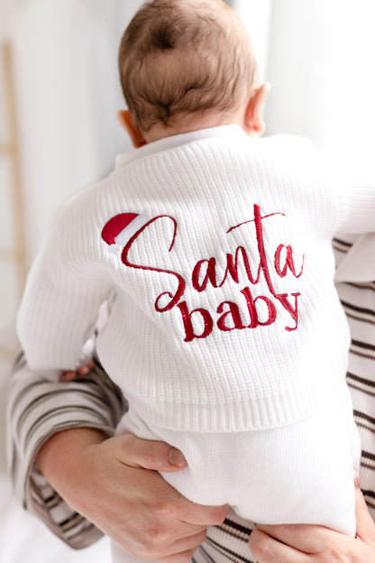 Santa Baby 2026 Embroidered Personalised Cardigan