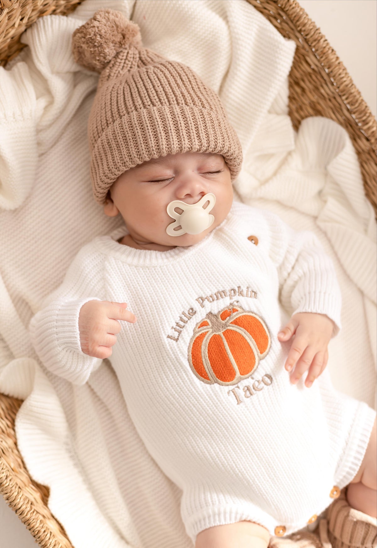 Little Pumpkin Embroidered Personalised Romper
