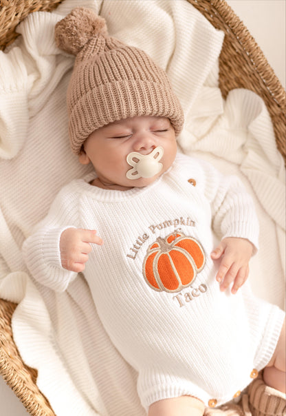 Little Pumpkin Embroidered Personalised Romper
