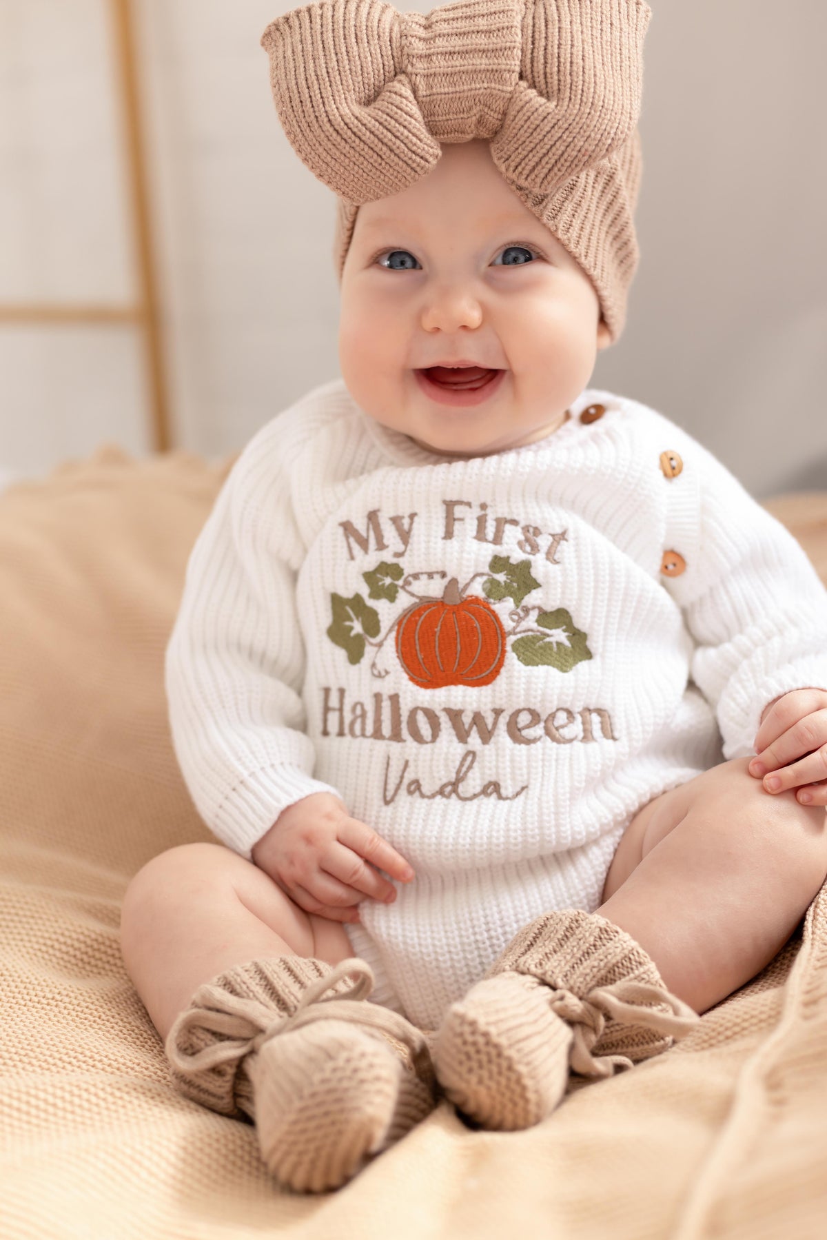 My First Halloween Embroidered Personalised Romper