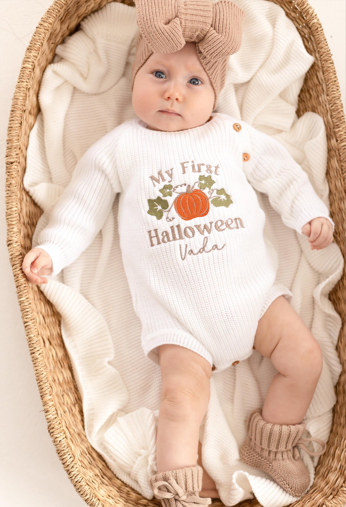 My First Halloween Embroidered Personalised Romper