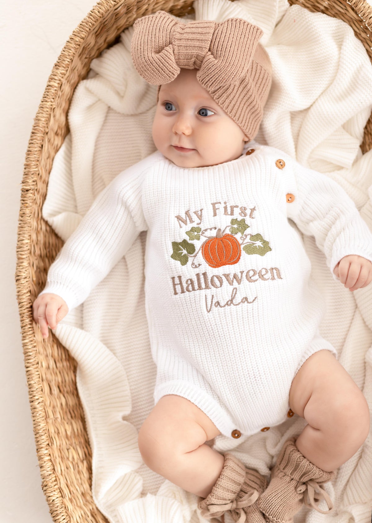My First Halloween Embroidered Personalised Romper