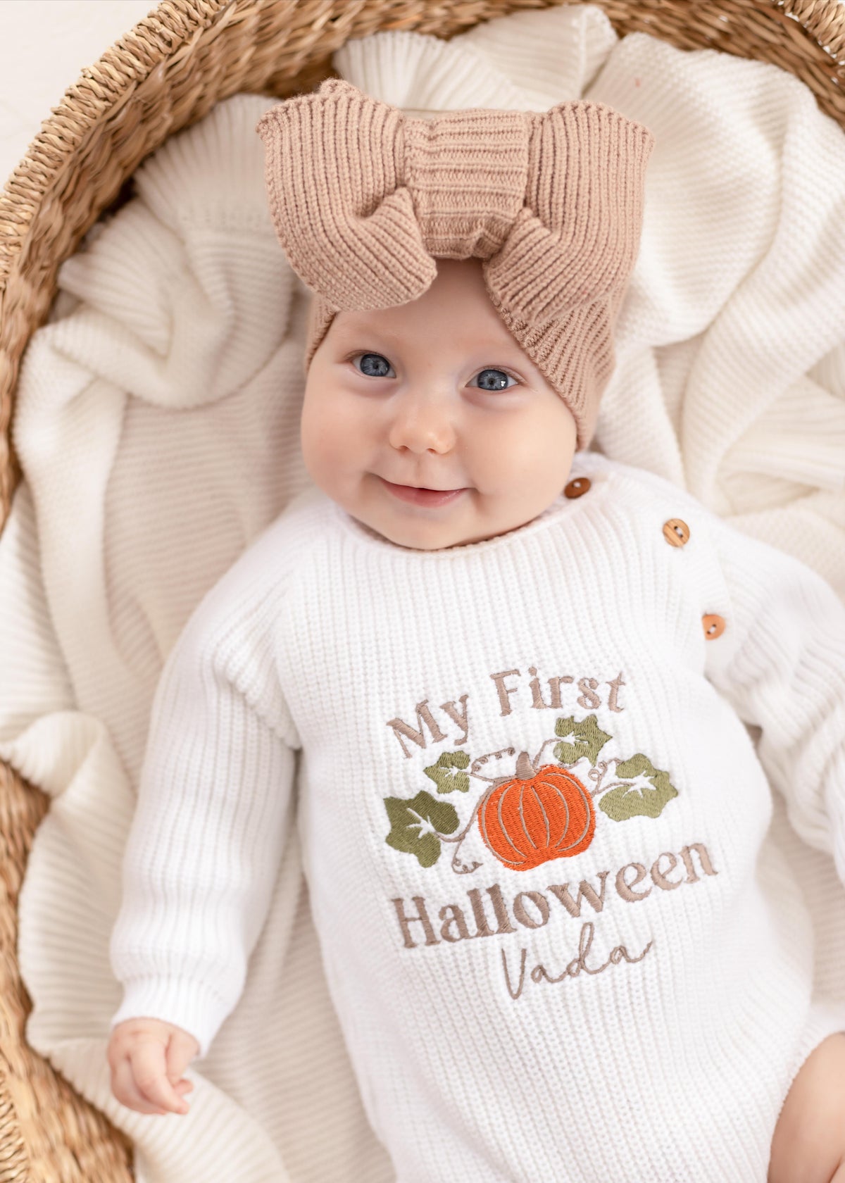 My First Halloween Embroidered Personalised Romper