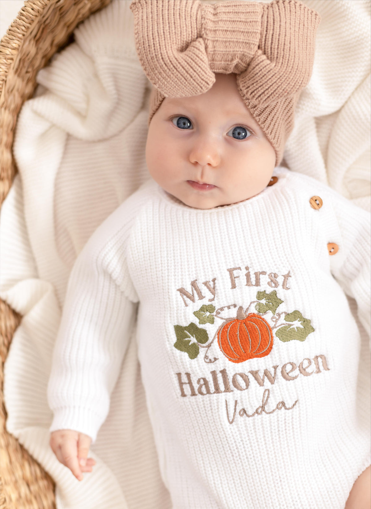 My First Halloween Embroidered Personalised Romper