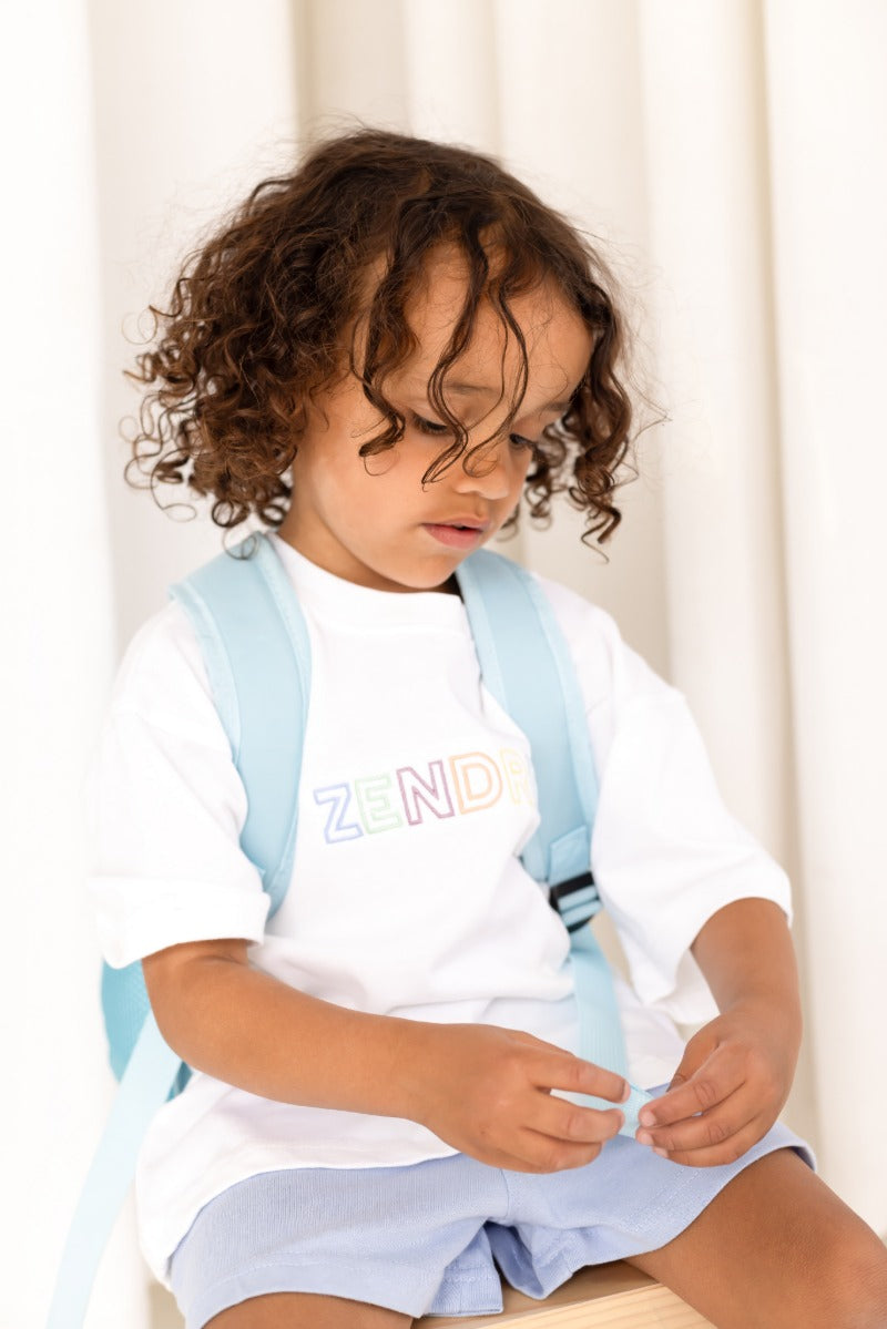 Rainbow capitals personalised name embroidered t shirt