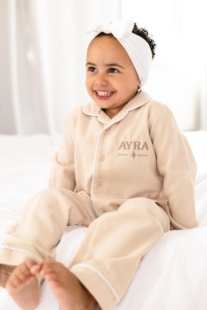 Polar Express embroidered back and front Personalised Pyjamas