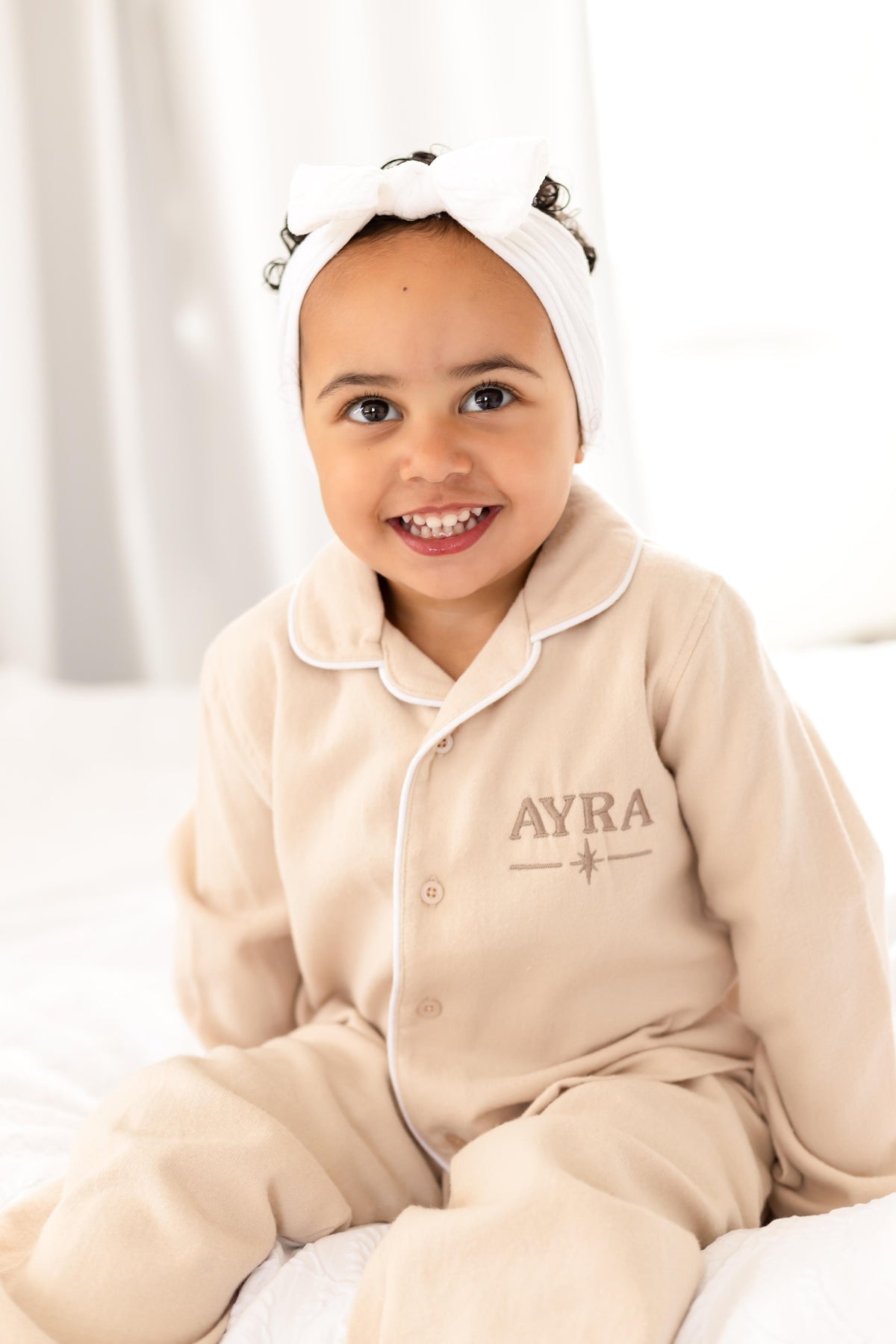 Polar Express embroidered back and front Personalised Pyjamas