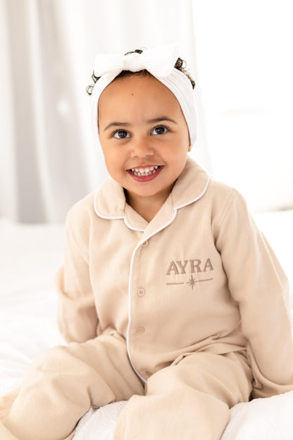 Polar Express embroidered back and front Personalised Pyjamas