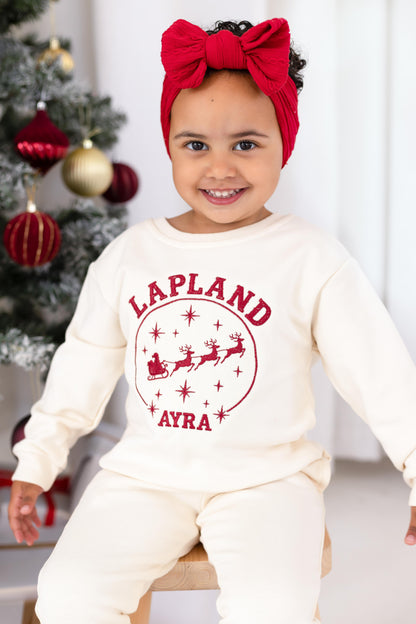 'Lapland' Christmas Personalised Embroidered Sweatshirt