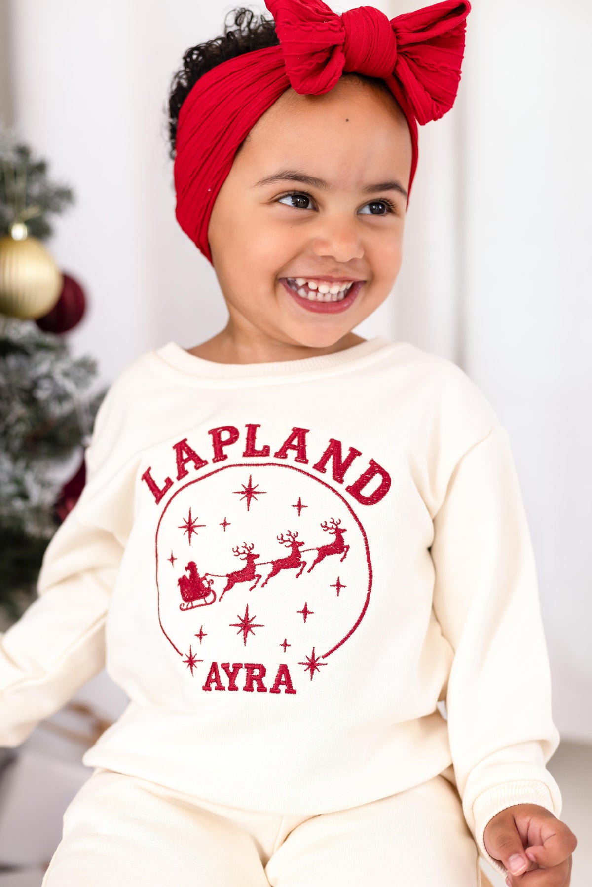'Lapland' Christmas Personalised Embroidered Sweatshirt
