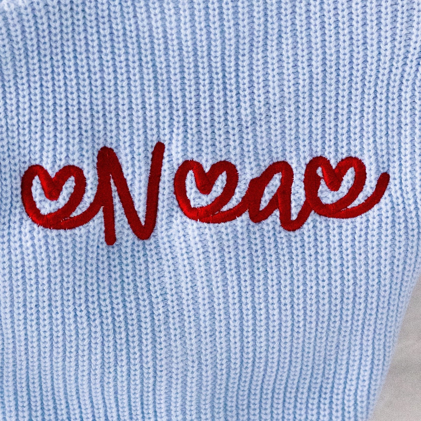 Valentines Heart Embroidered Personalised Romper