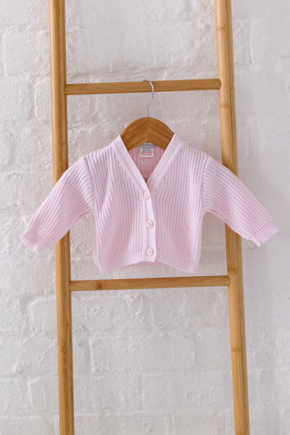 Hello World Embroidered New Baby Cardigan