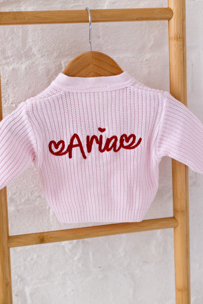 Valentines Heart Embroidered Personalised Romper