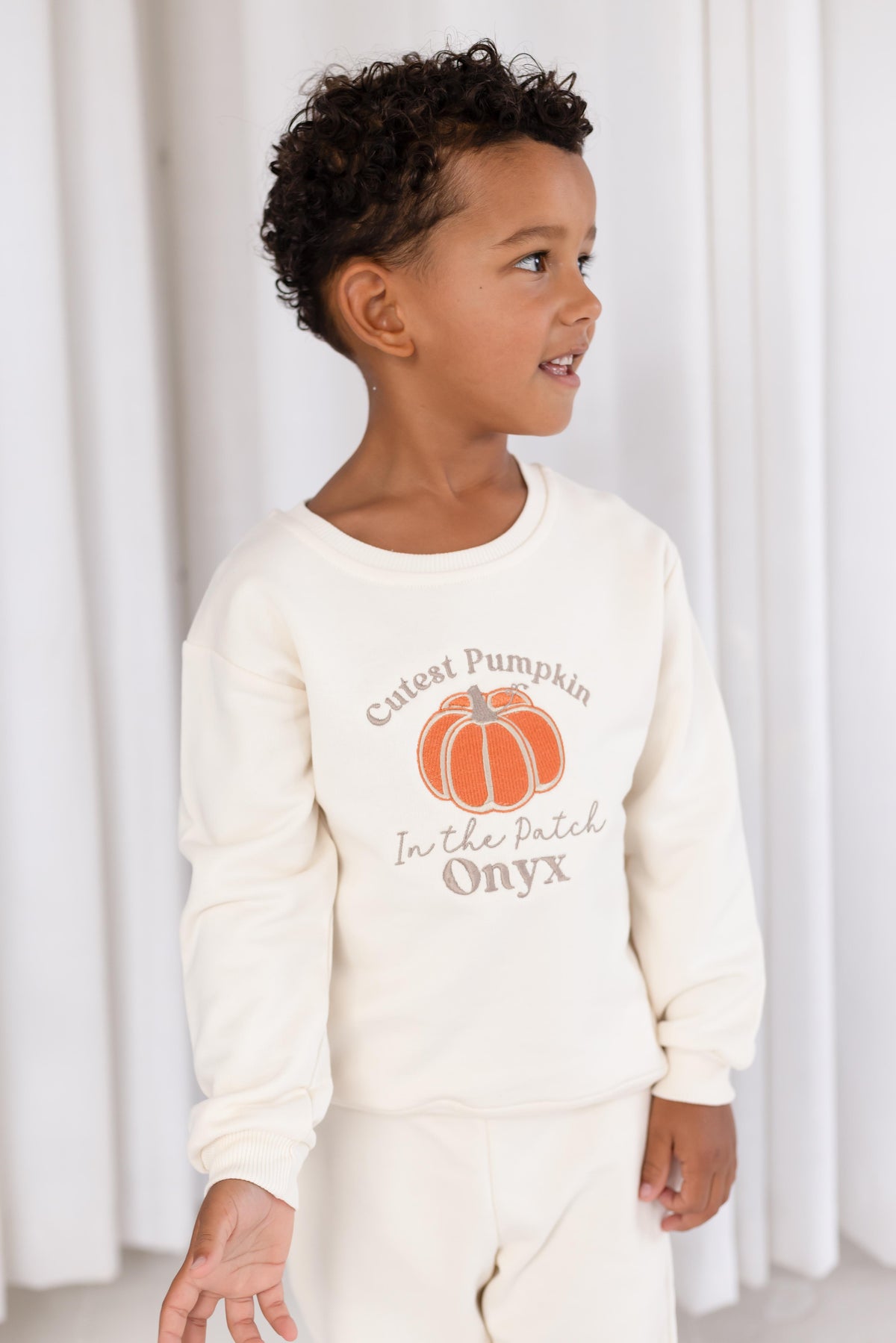 AW 'Cutest pumpkin in the patch' large pumpkin personalised embroidered sweatshirt
