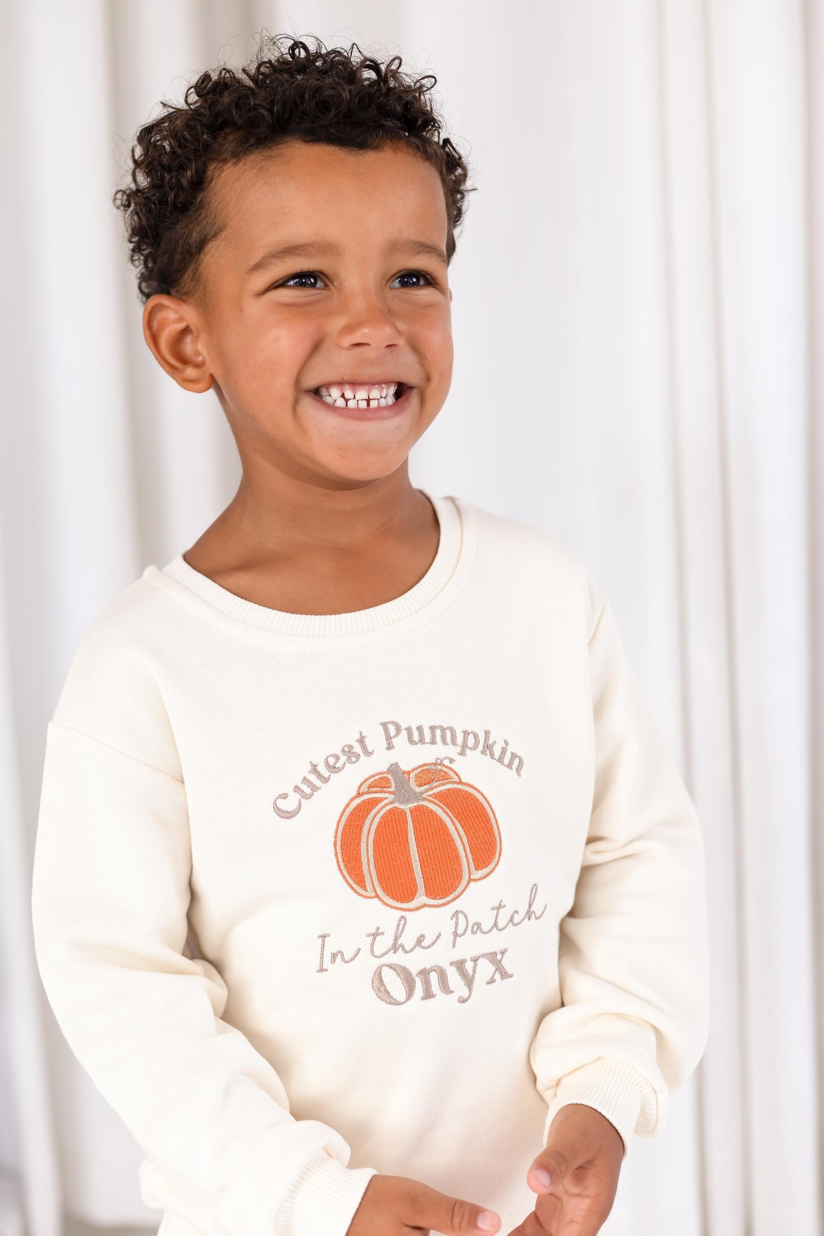 AW 'Cutest pumpkin in the patch' large pumpkin personalised embroidered sweatshirt