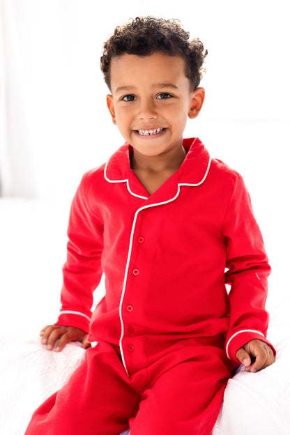 'When i wake' Christmas personalised embroidered front and back bear pyjamas