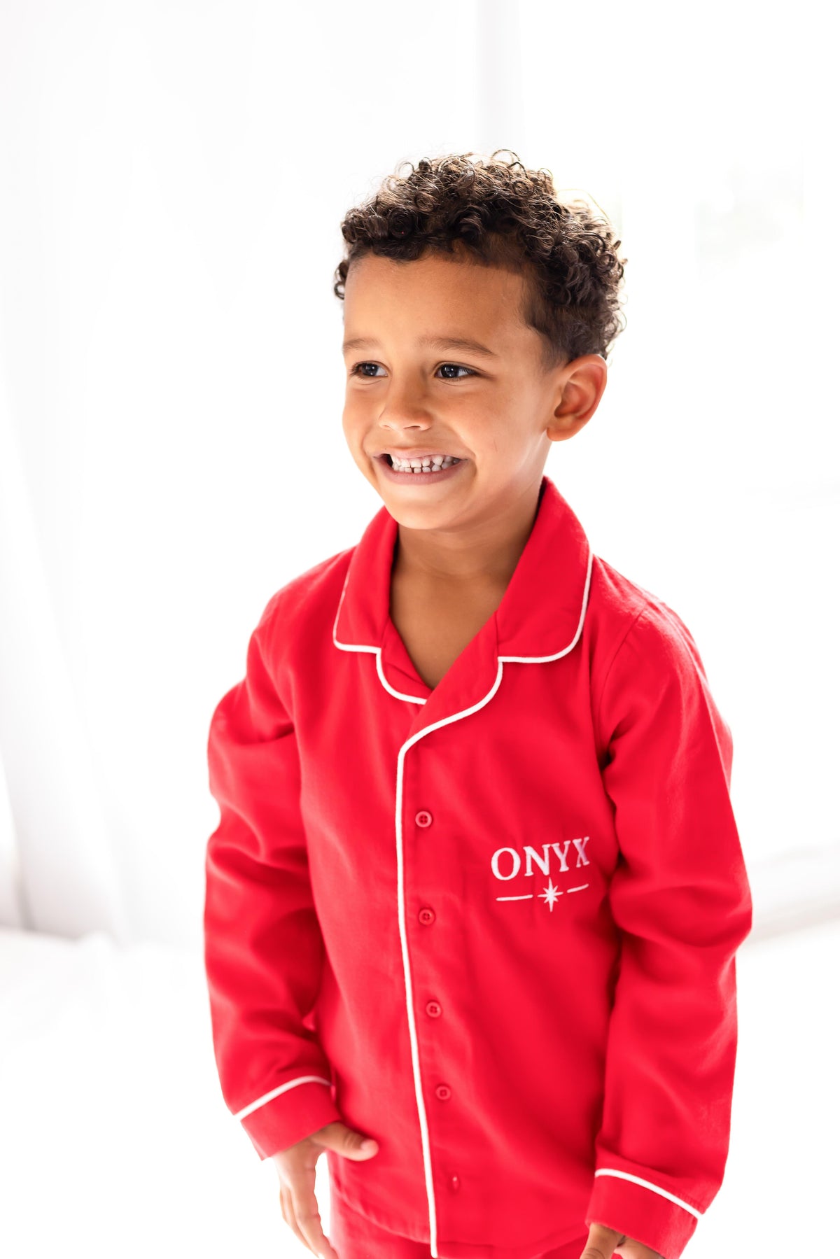 Polar Express embroidered back and front Personalised Pyjamas