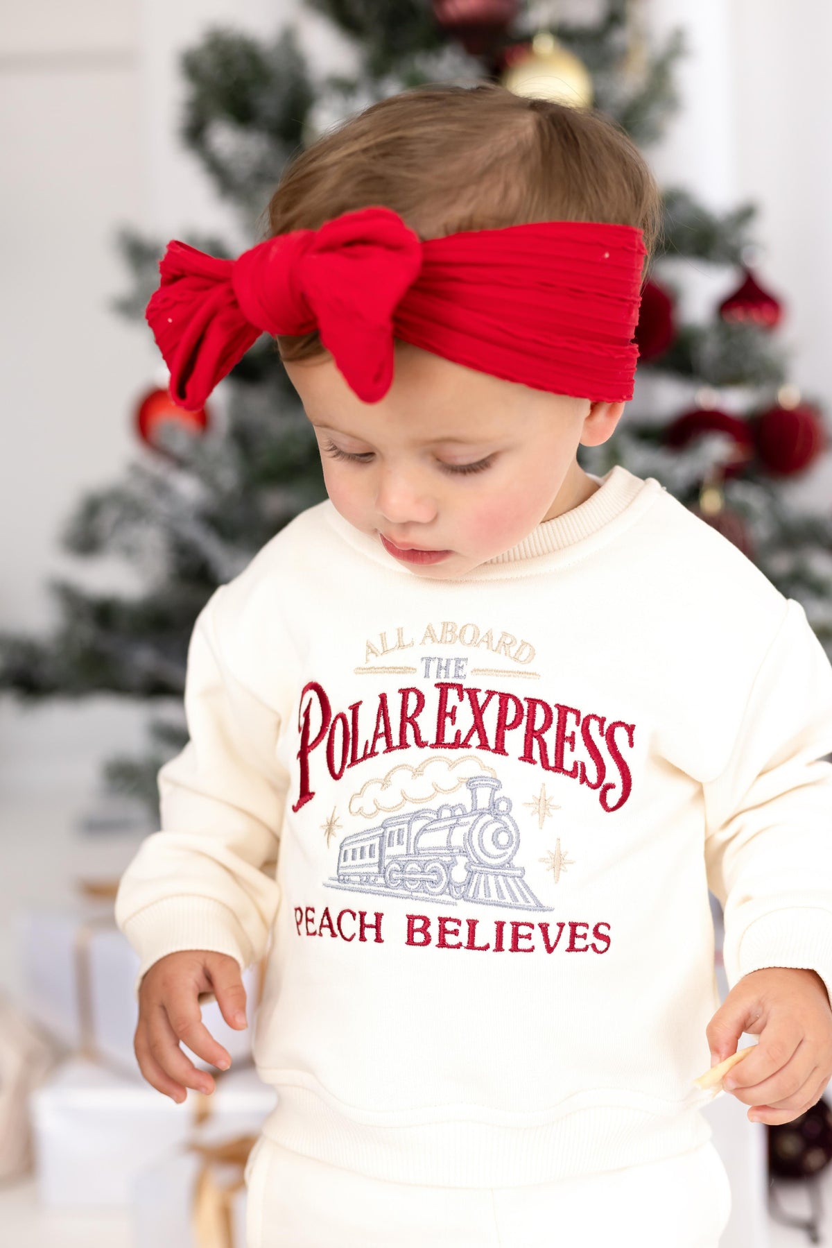 Child's 'Polar Express' Christmas Personalised Embroidered Sweatshirt