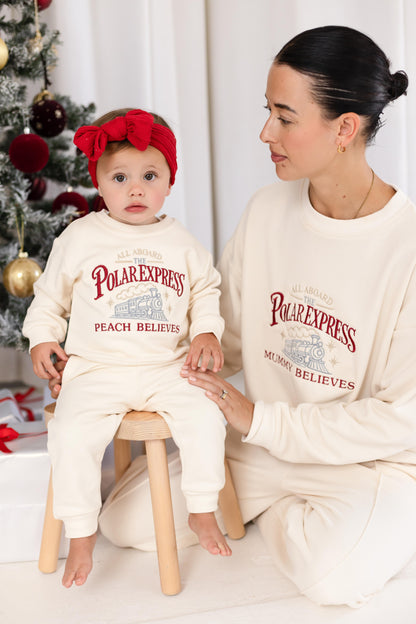 Child's 'Polar Express' Christmas Personalised Embroidered Sweatshirt