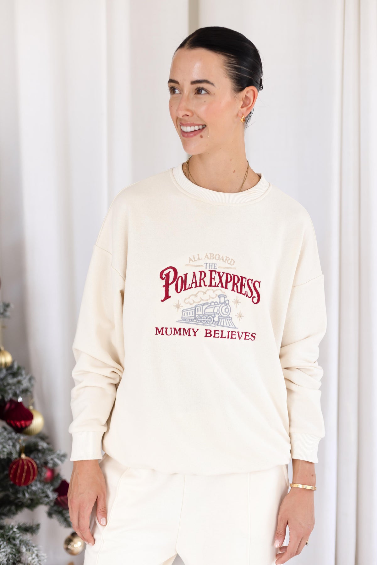 Child's 'Polar Express' Christmas Personalised Embroidered Sweatshirt
