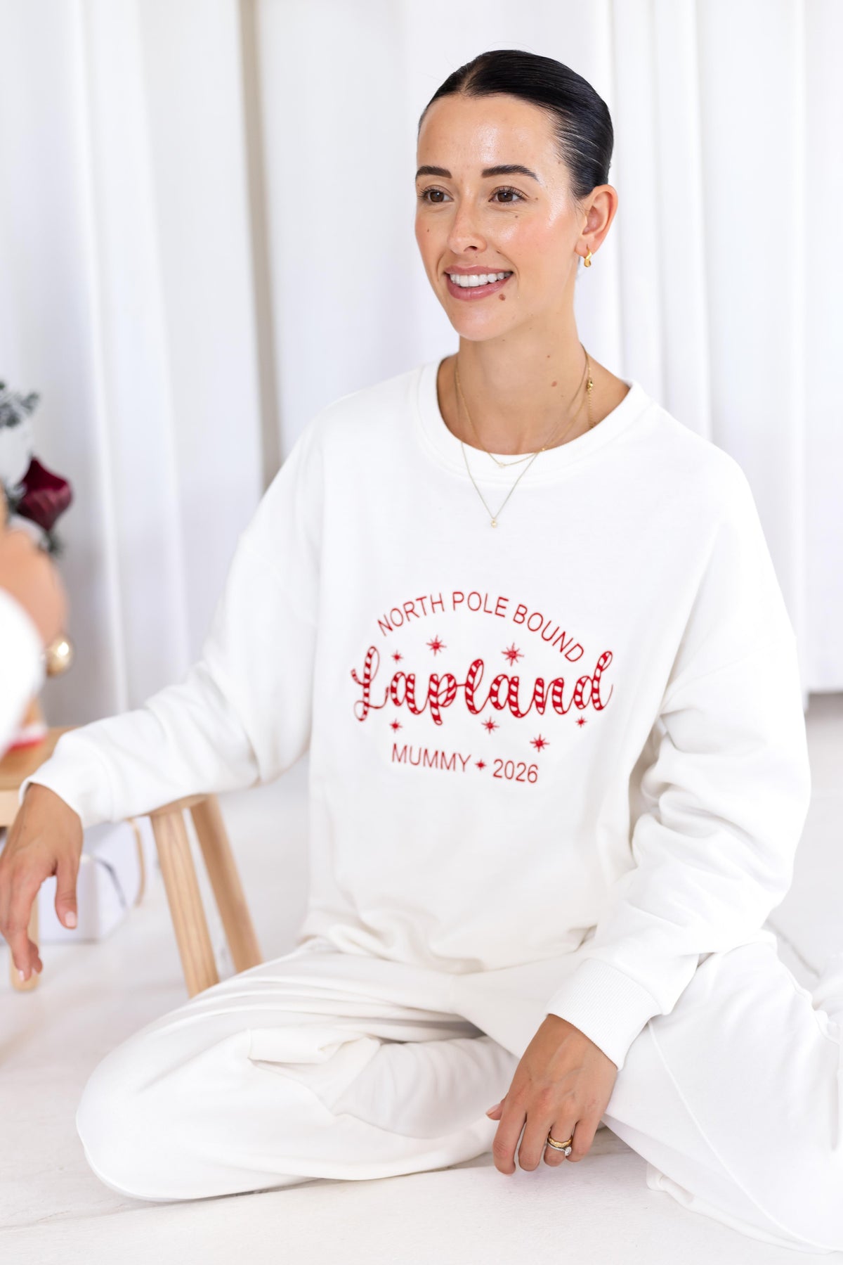 Adults's 'North Pole Bound Lapland' Matching Personalised Embroidered Sweatshirt