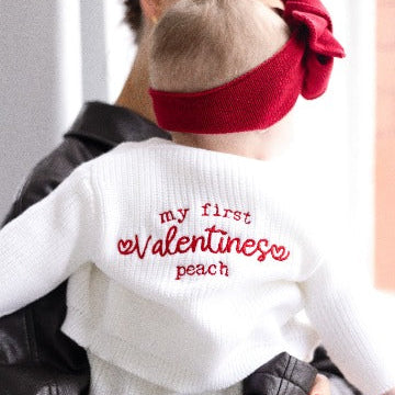 My First Valentines Embroidered Personalised Cardigan